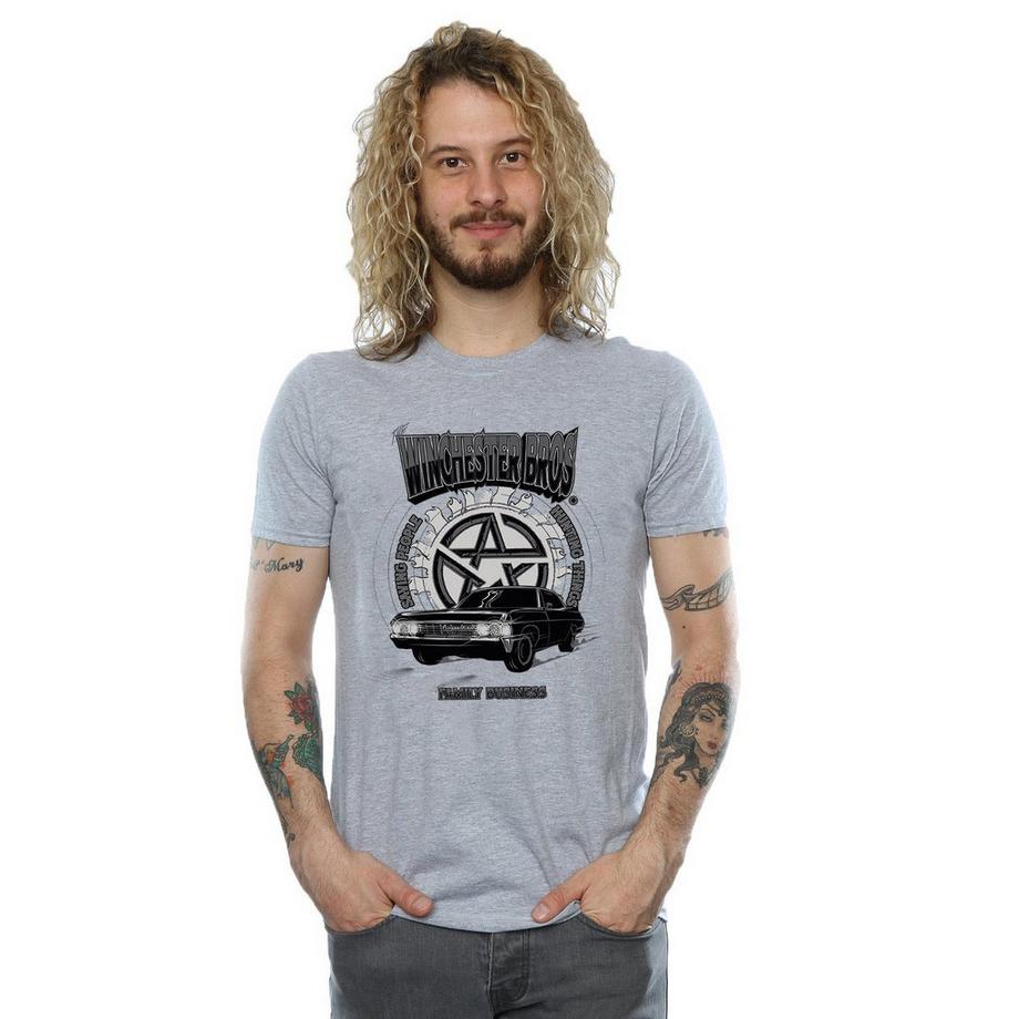 Supernatural T-Shirt con Stampa Grafica Winchester Bros  