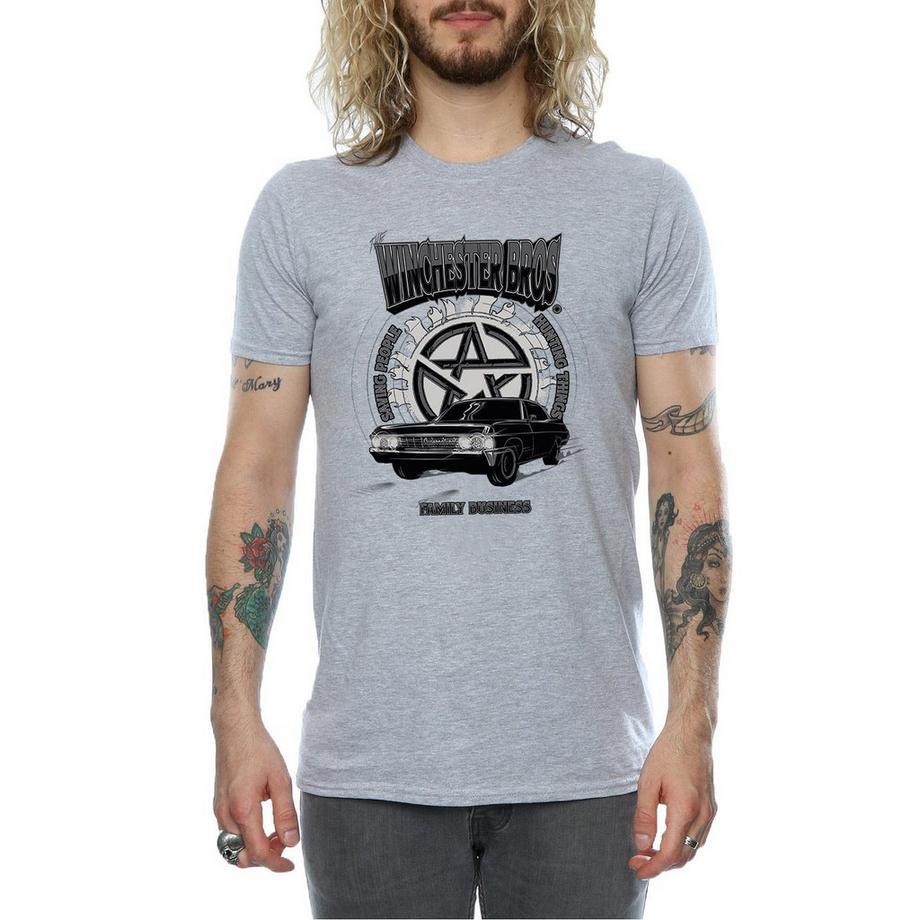 Supernatural T-Shirt con Stampa Grafica Winchester Bros  