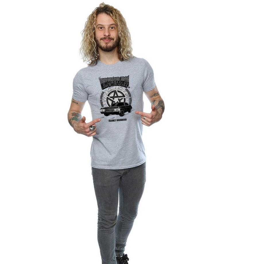 Supernatural T-Shirt con Stampa Grafica Winchester Bros  