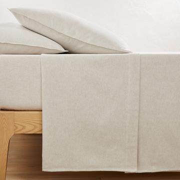 Bettlaken aus Chambray-Baumwollflanell