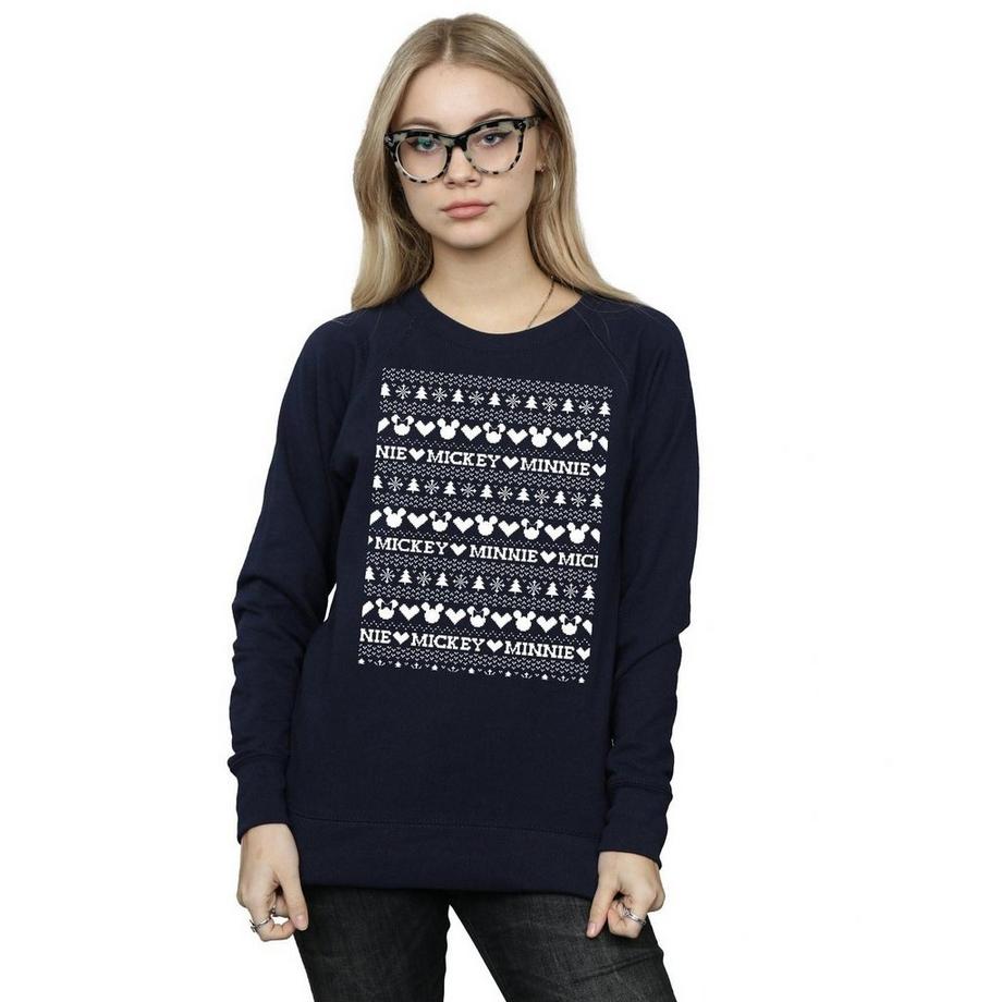 Disney Mickey Minnie Weihnachten Bedrucktes Sweatshirt  