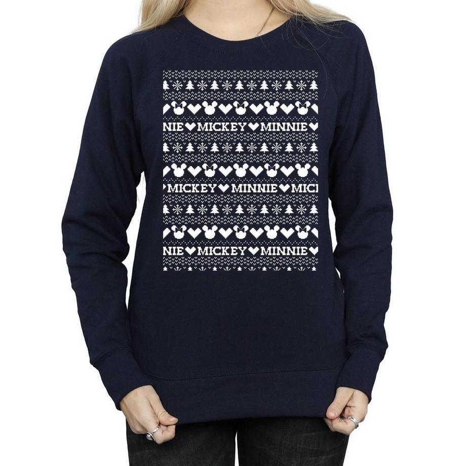 Disney Mickey Minnie Weihnachten Bedrucktes Sweatshirt  
