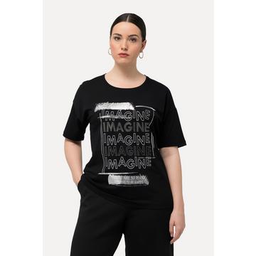 T-shirt « Imagine », col rond et manches courtes, pierres fantaisie