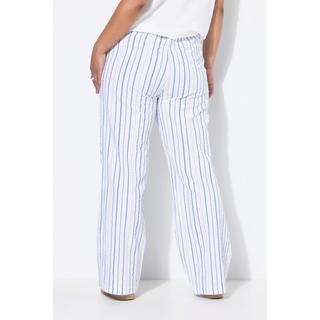 Studio Untold Pantalon Crêpe Rayé Coupe Large  