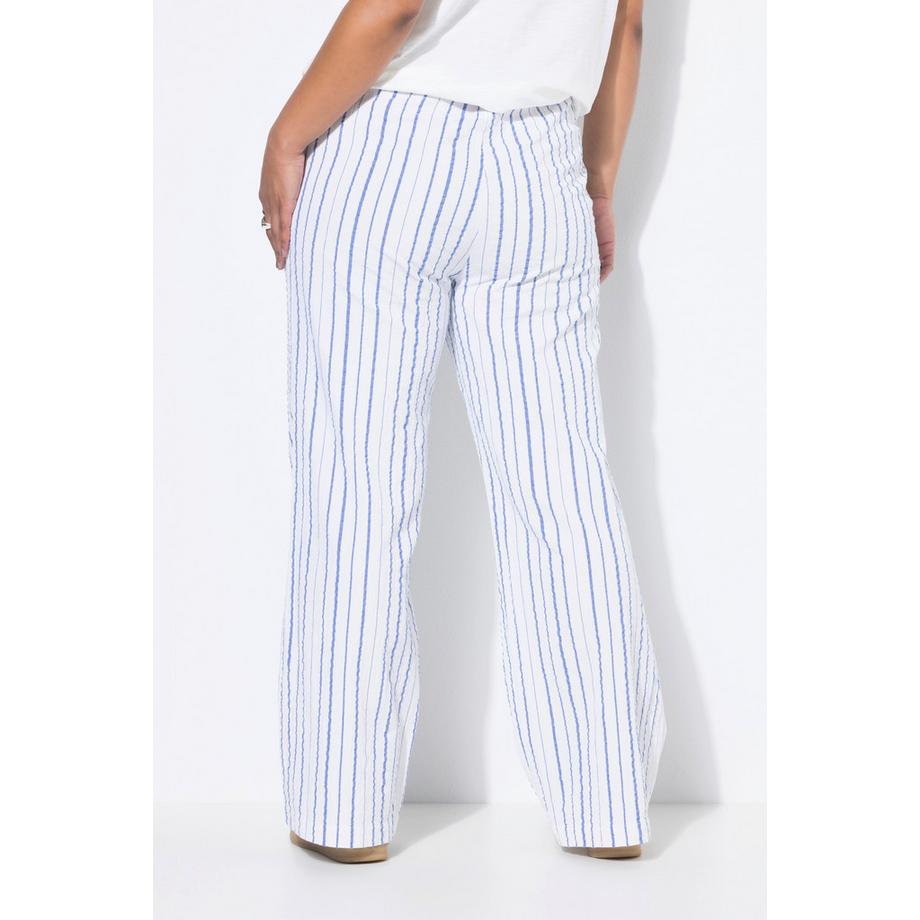 Studio Untold Pantaloni Crêpe Gamba Larga Righe  