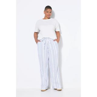 Studio Untold Pantalon Crêpe Rayé Coupe Large  