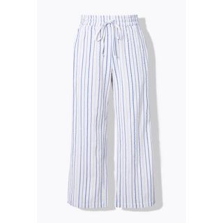 Studio Untold Pantalon Crêpe Rayé Coupe Large  