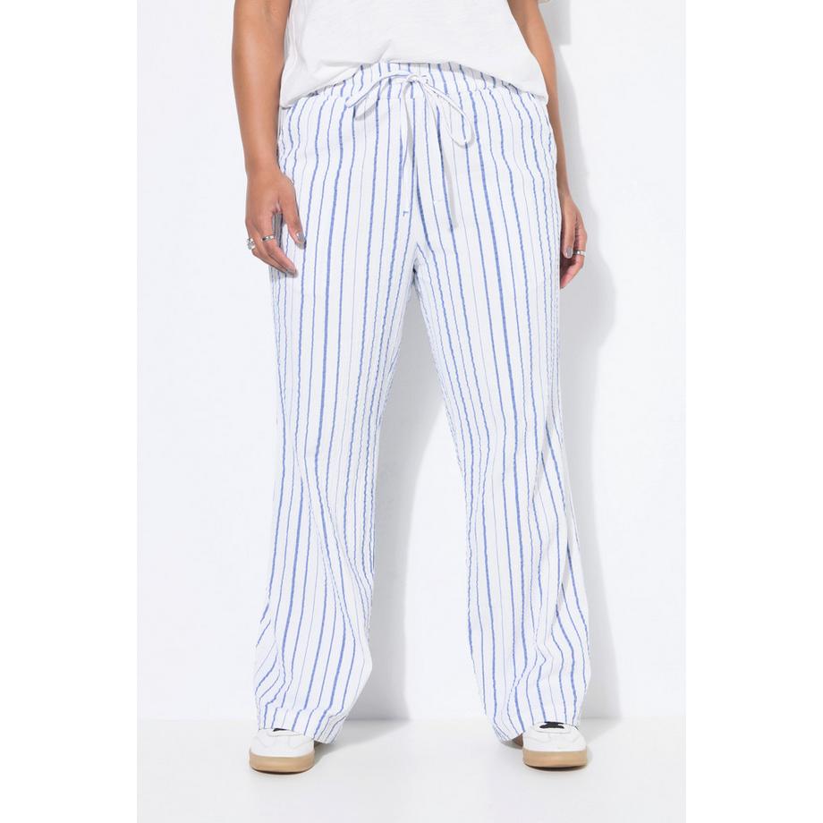 Studio Untold Pantaloni Crêpe Gamba Larga Righe  