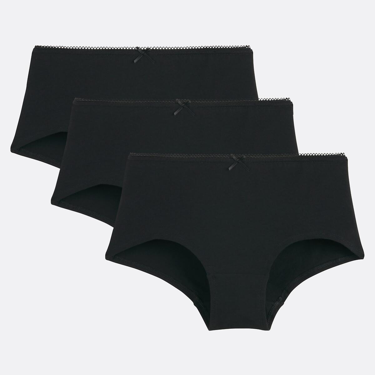 La Redoute Collections Confezione da 3 shorty in cotone elasticizzato tinta unita  