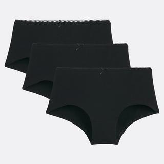 La Redoute Collections Confezione da 3 shorty in cotone elasticizzato tinta unita  