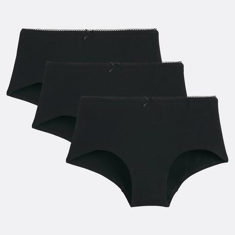 La Redoute Collections Confezione da 3 shorty in cotone elasticizzato tinta unita  