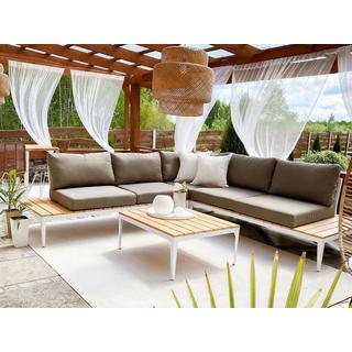 Beliani Set lounge pour jardin en Bois synthétique Moderne POSITANO  