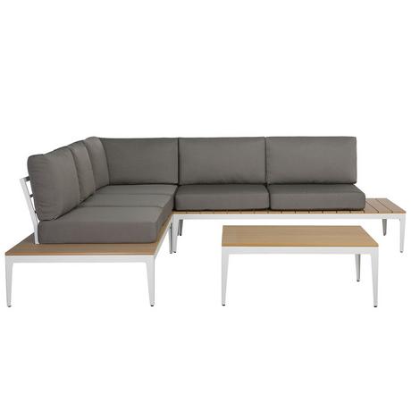 Beliani Set lounge pour jardin en Bois synthétique Moderne POSITANO  