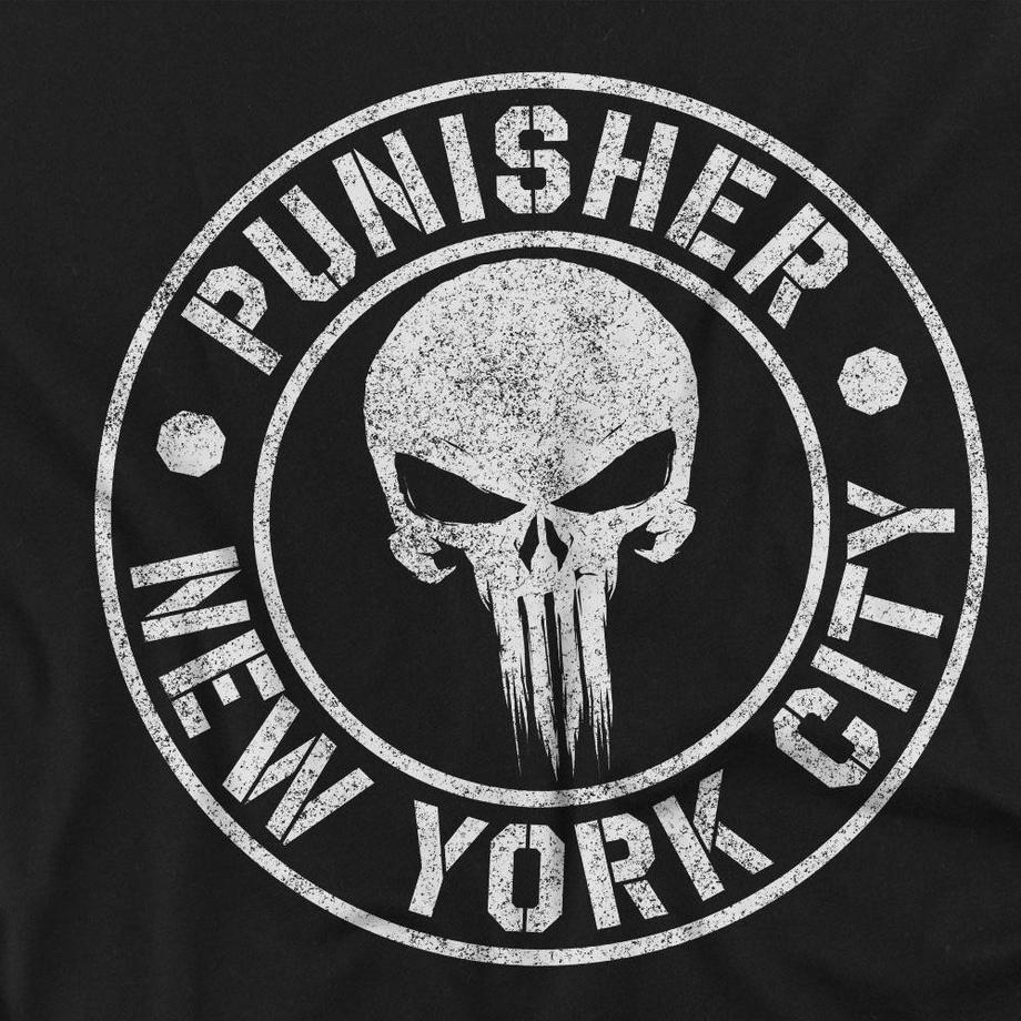 The Punisher Punisher New York City T-Shirt a Maniche Lunghe  