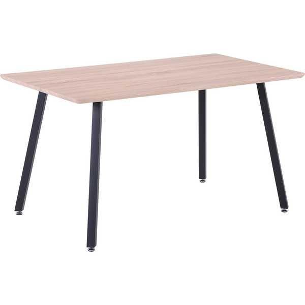 mutoni Table à manger décor chêne Sonoma pieds métal 140x80  