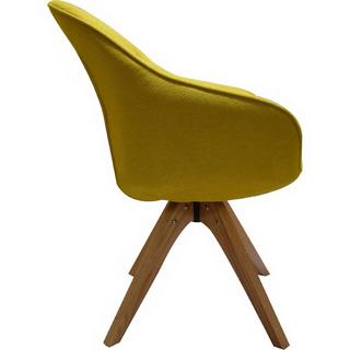 mutoni Chaise tissu chêne jaune moutarde  