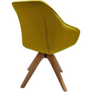 mutoni Chaise tissu chêne jaune moutarde  