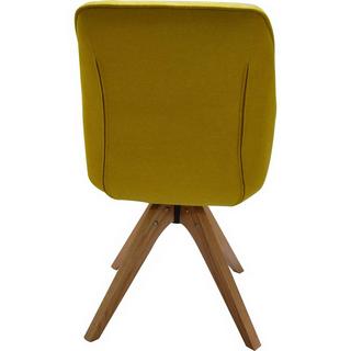 mutoni Chaise tissu chêne jaune moutarde  