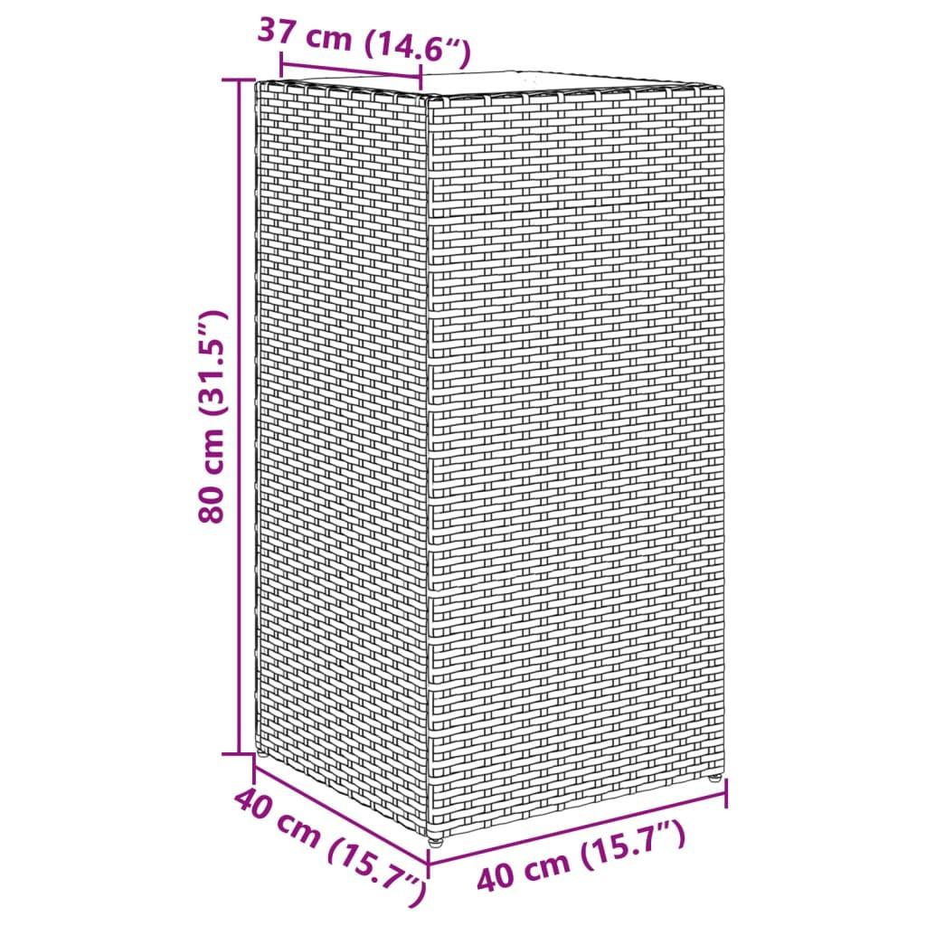 VidaXL Jardinière rotin synthétique  