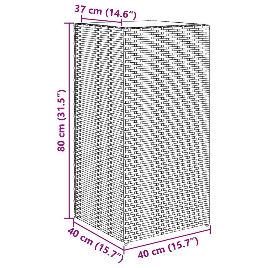 VidaXL Jardinière rotin synthétique  
