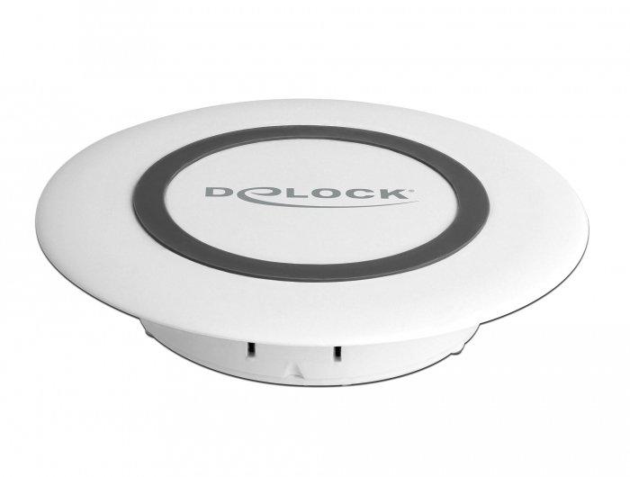 DeLock  65918 Ladegerät für Mobilgeräte Smartphone Weiß USB Kabelloses Aufladen Schnellladung Indoor 