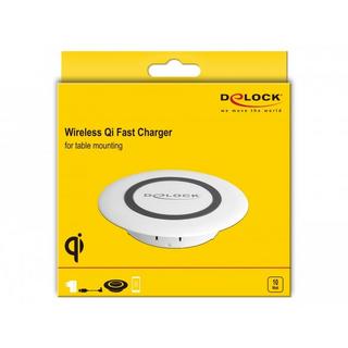 DeLock  65918 Ladegerät für Mobilgeräte Smartphone Weiß USB Kabelloses Aufladen Schnellladung Indoor 