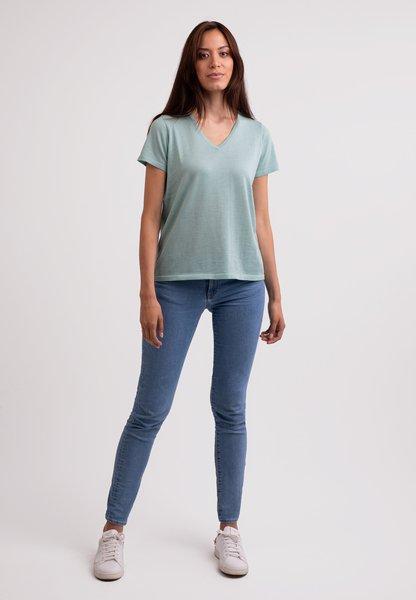 CASH-MERE.CH T-Shirt Maniche Corte Scollo a V  