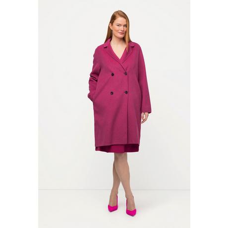 Ulla Popken Cappotto effetto lana doppiopetto revers  