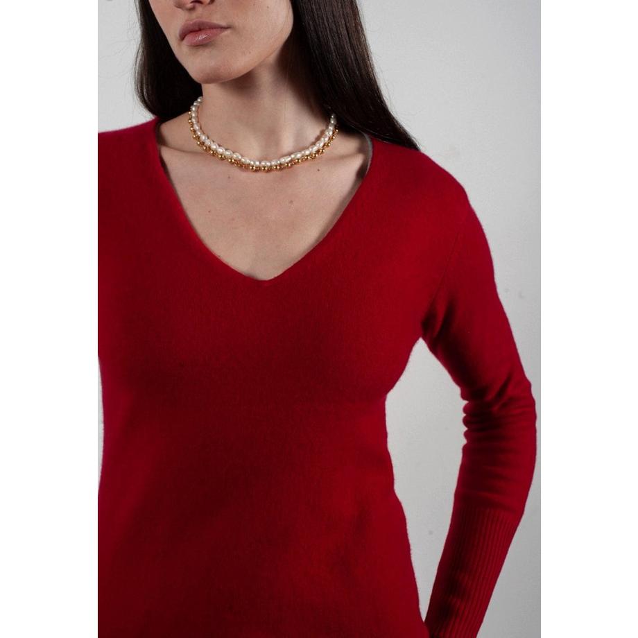 Studio Cashmere8  Robe col V femme en cachemire - LILLY 10 