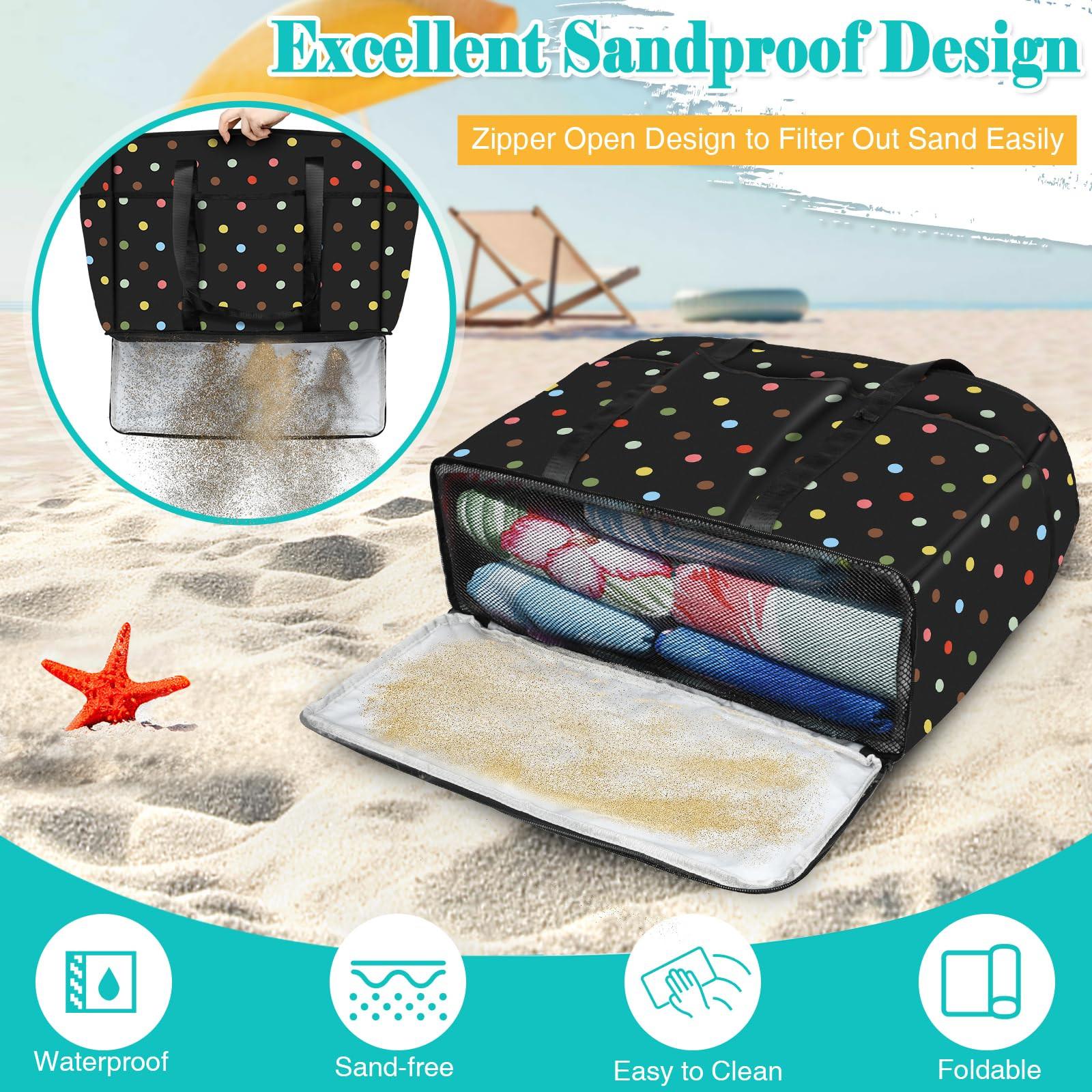 Only-bags.store Grande Borsa da Spiaggia Leggera Borsa da Piscina  