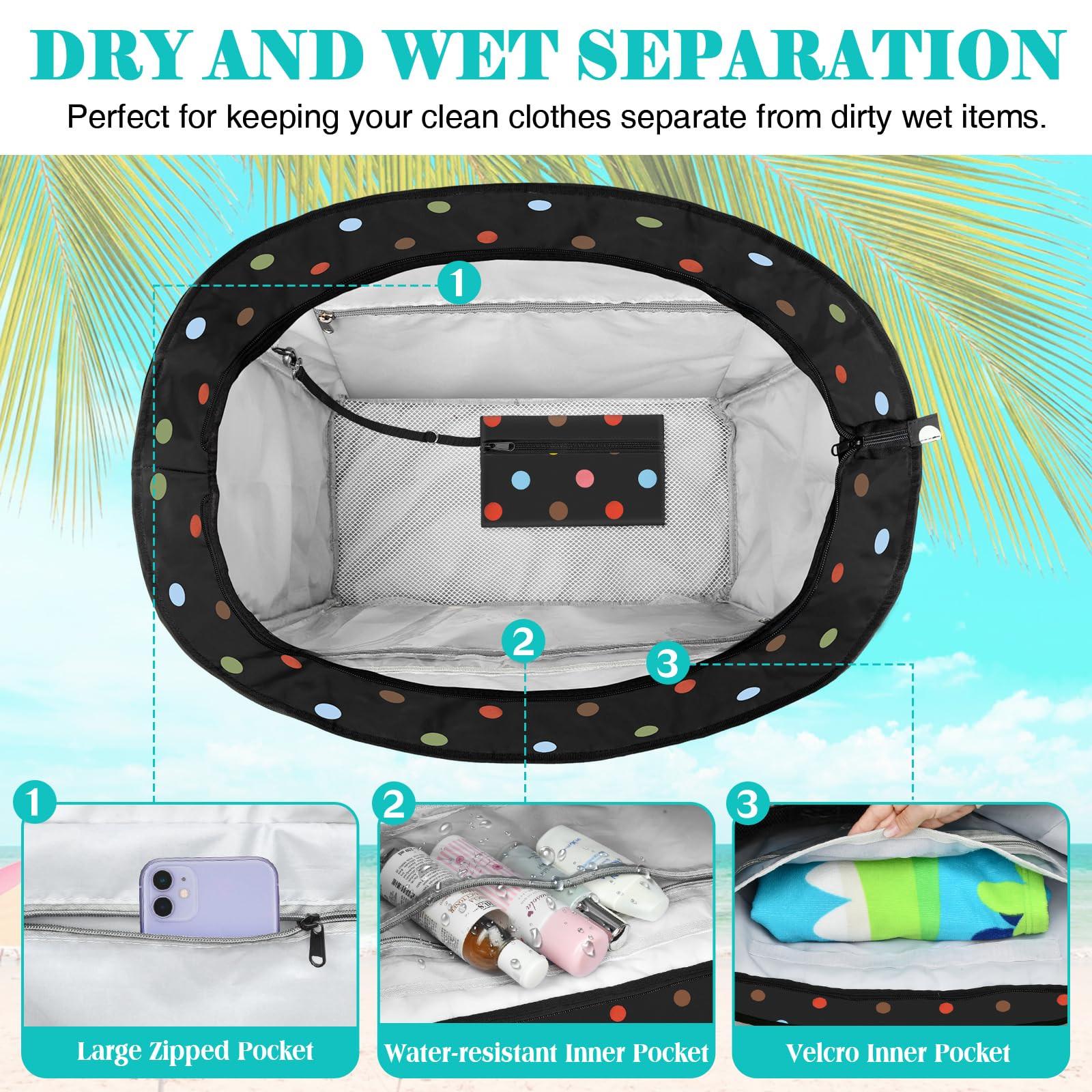 Only-bags.store Grande Borsa da Spiaggia Leggera Borsa da Piscina  