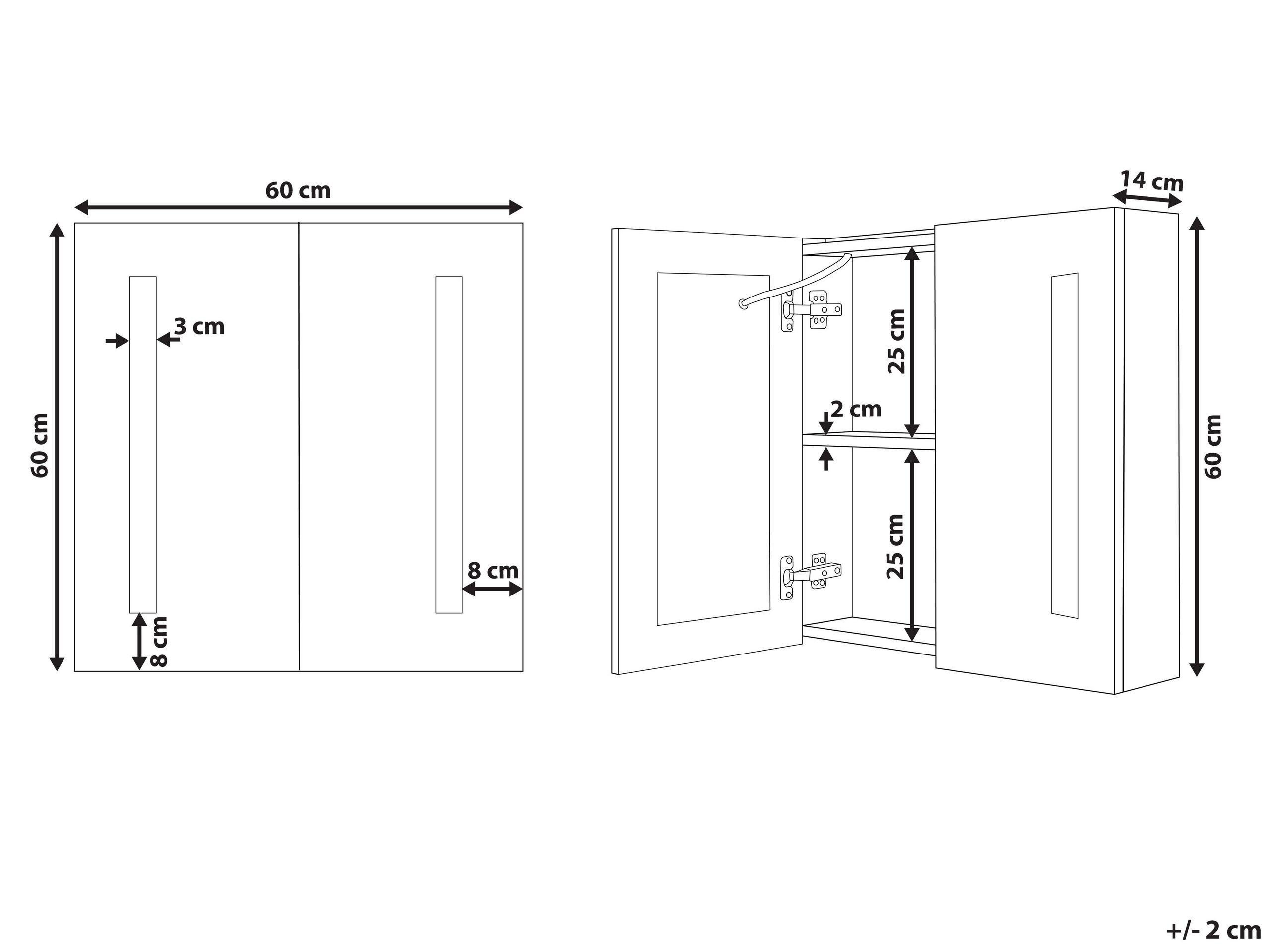 Beliani Badezimmerschrank aus Sperrholz Modern CHABUNCO  