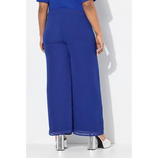 Ulla Popken Pantaloni Chiffon Doppio Strato Gamba Larga Cintura Elastica  