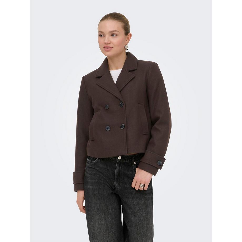 Manteau court col tailleur