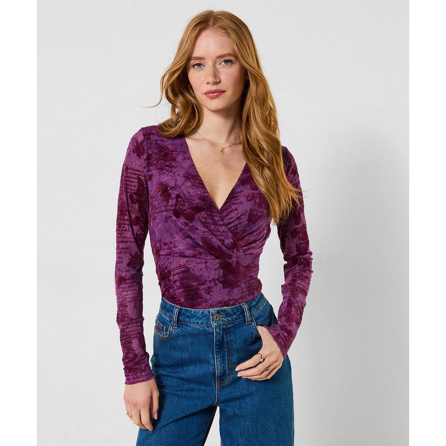 Joe Browns Mesh-Wickel-Henley mit Schmetterlingen  