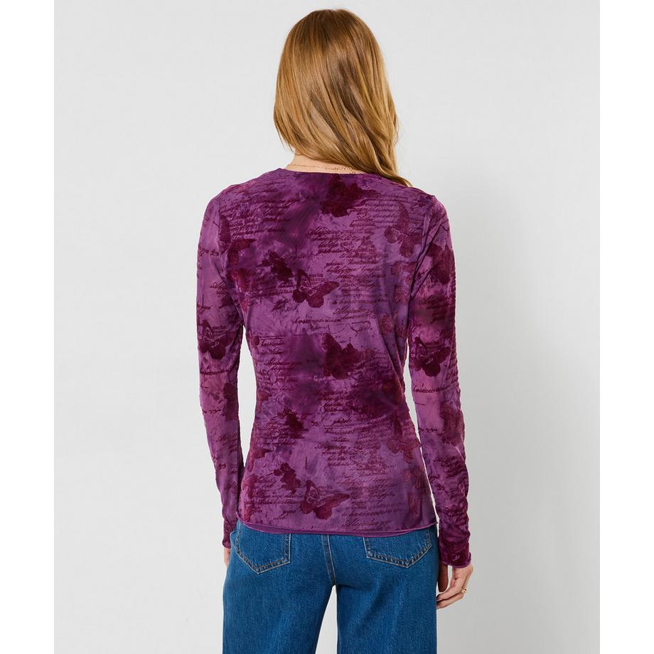 Joe Browns Mesh-Wickel-Henley mit Schmetterlingen  