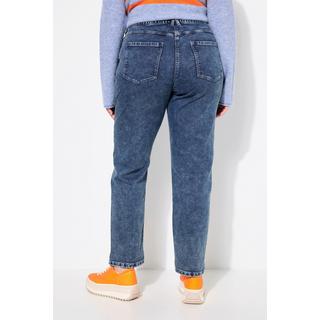 Ulla Popken  Boyfriend-Jerseyjeans, weites Bein, Komfortbund 