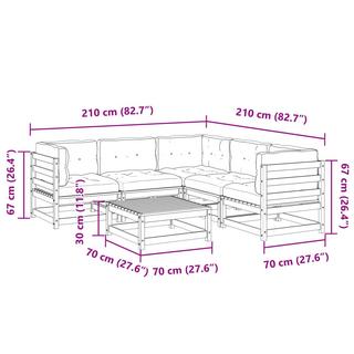 VidaXL Garten sofagarnitur kiefernholz  