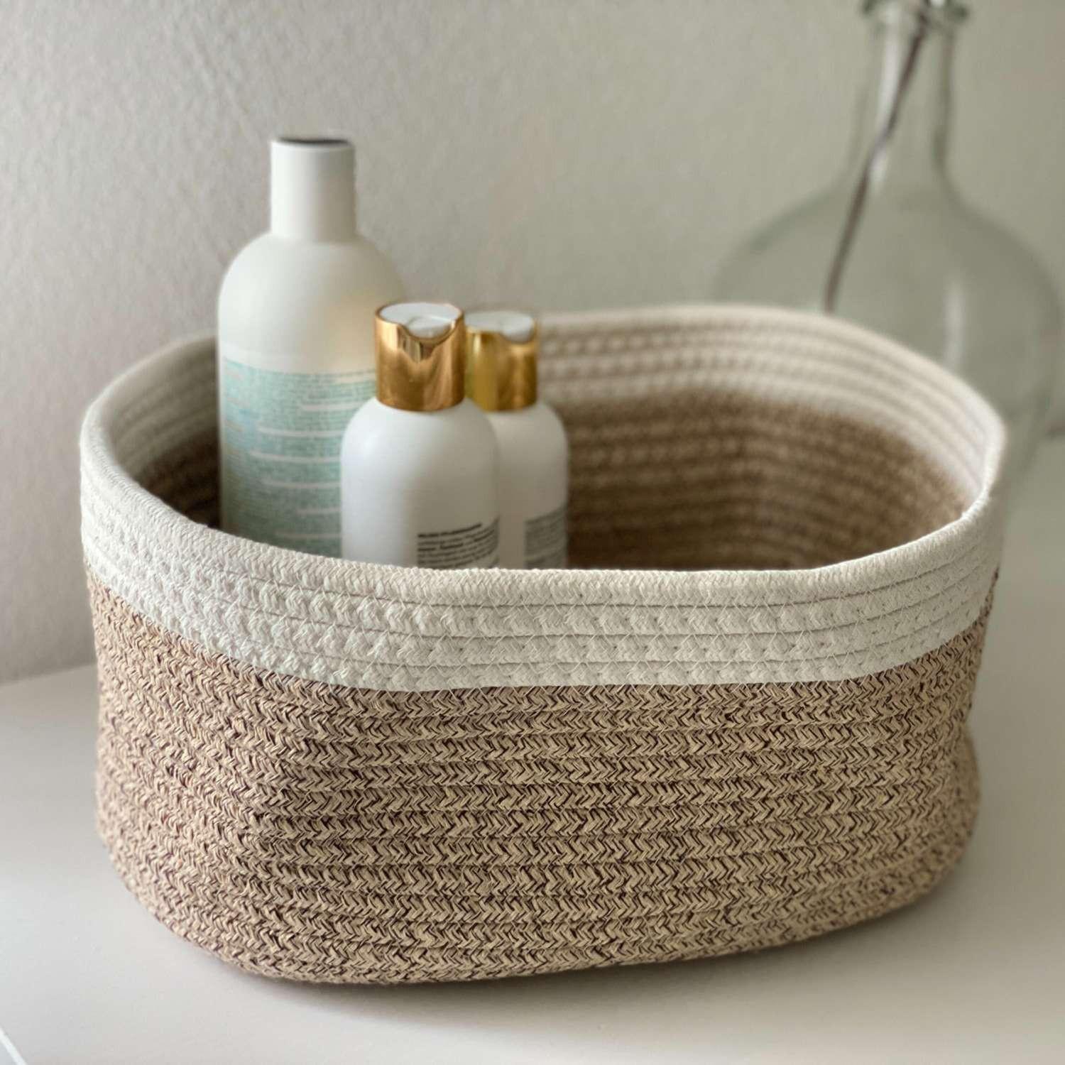 Intirilife Set de 3 paniers de rangement en coton  