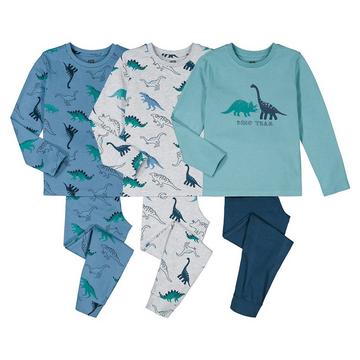 Lot de 3 pyjamas imprimés dinosaures