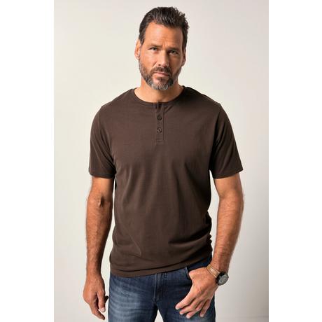 JP1880 Basic Henley Kurzarm Knopfleiste  