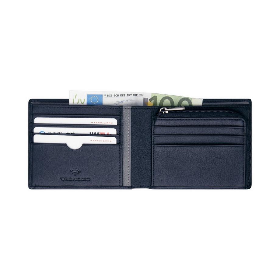 RONCATO Alaska Portefeuille avec compartiment à monnaie à fermeture éclair bleu marine  