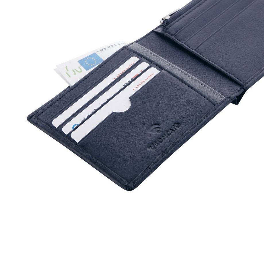 RONCATO Alaska Portefeuille avec compartiment à monnaie à fermeture éclair bleu marine  