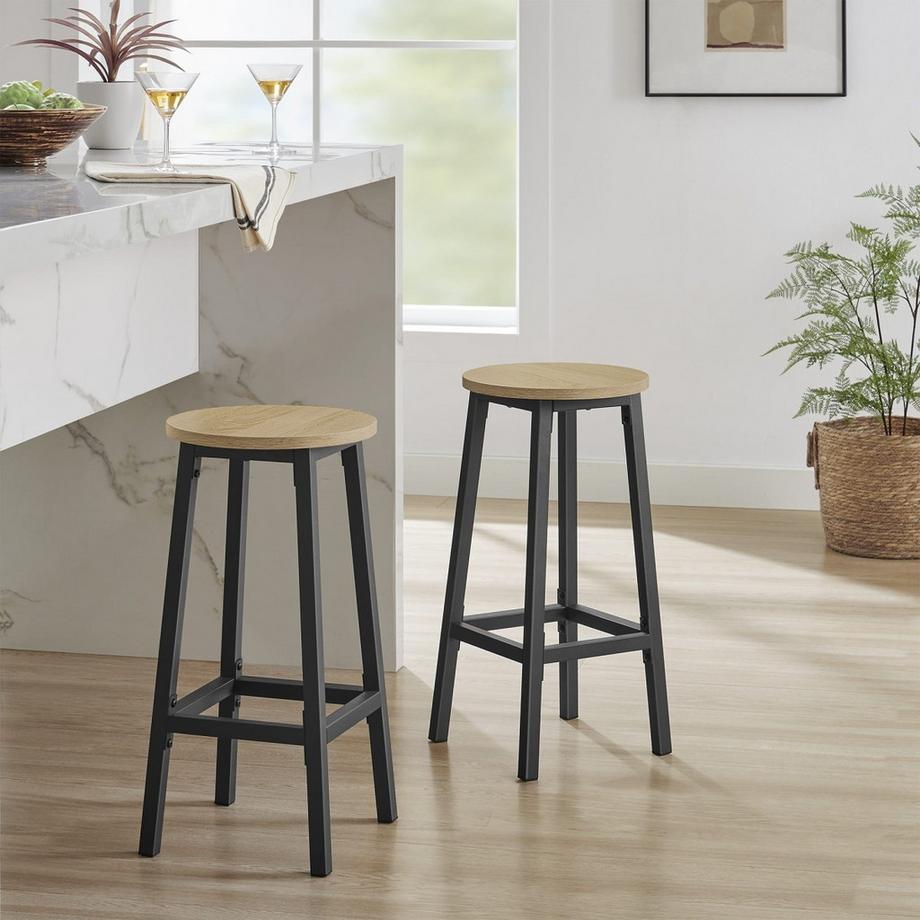 Northio Rundes Barhocker-Set – 2er-Pack  