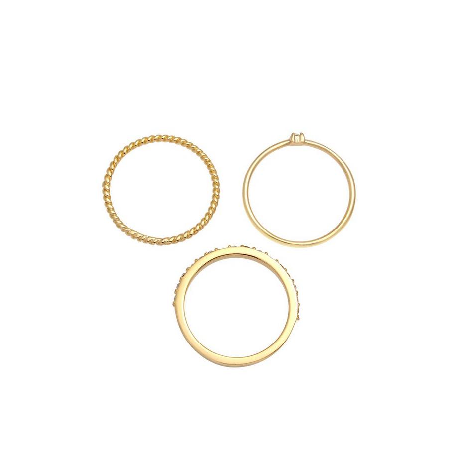 Elli  Ring 3Er Set Kristalle 