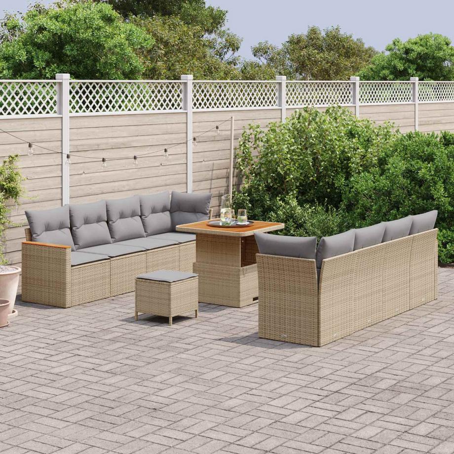 VidaXL Canapé d’extérieur poly rattan  