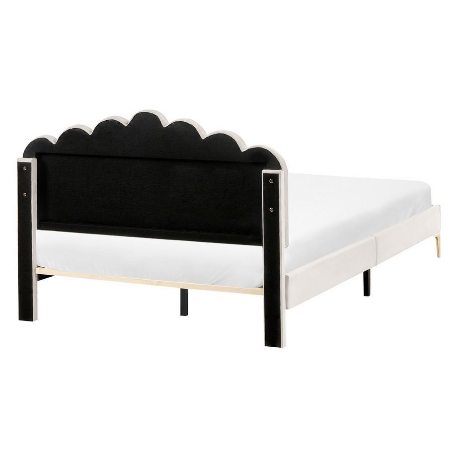 Beliani Bett mit Lattenrost aus Samtstoff Glamourös SAUVIAN  