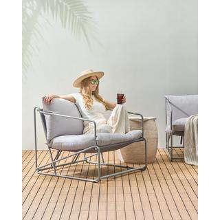 Beliani Sedia con cuscino en Acciaio Industriale PONTE  
