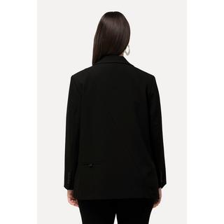 Ulla Popken  Blazer, oversized, col à revers, mélange de laine, doublure en viscose 