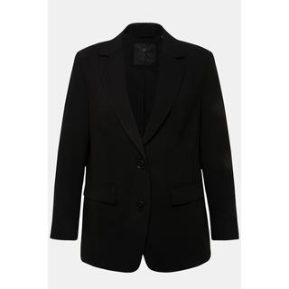 Ulla Popken  Blazer, oversized, col à revers, mélange de laine, doublure en viscose 